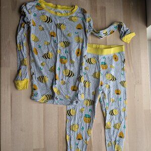 Little Sleepies Pajamas 2 Piece Long Sleeve Set - 4T Bee Happy